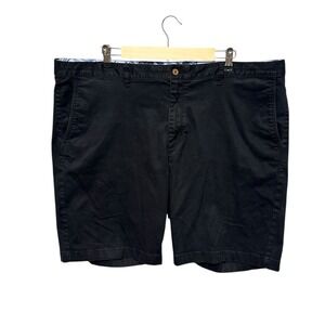 Tommy Bahama Marlin Chino Shorts Black Tencel Stretch Mens Size 44 x 9.5 Comfort